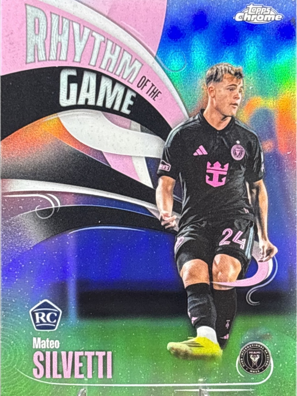 Topps Chrome Mateo Silvetti Rookie Soccer  Card Refractor Rhythm of the Game